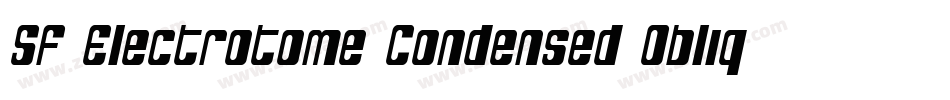 SF Electrotome Condensed Oblique字体转换